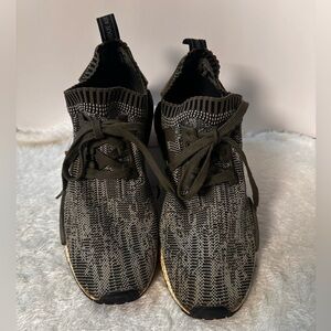 Adidas Green and Black Sneakers with Knit Upper 🖤🌴